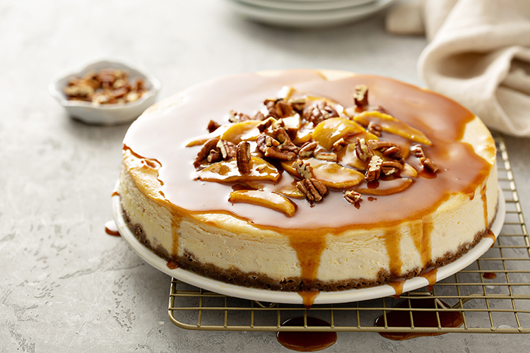 Apple Caramel Pecan Cheesecake | Upper Lakes Foods