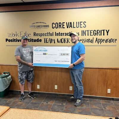 Upper Lakes Foods Donates $1,182 to Local Chapter of the DAV